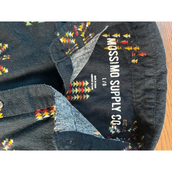 Mossimo Supply Co. Black Aztec Arrow Print Flannel Button-Down Shirt Men’s L 100 - Picture 7 of 8